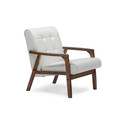 Baxton Studio Mid-Century Masterpieces Club Chair - White 115-6236
